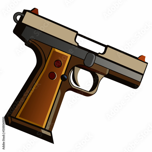 pistol and bullets