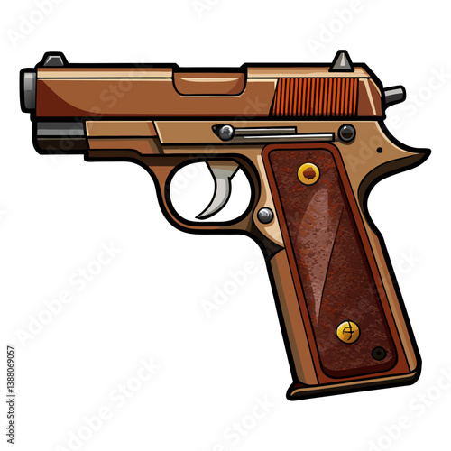 pistol and bullets