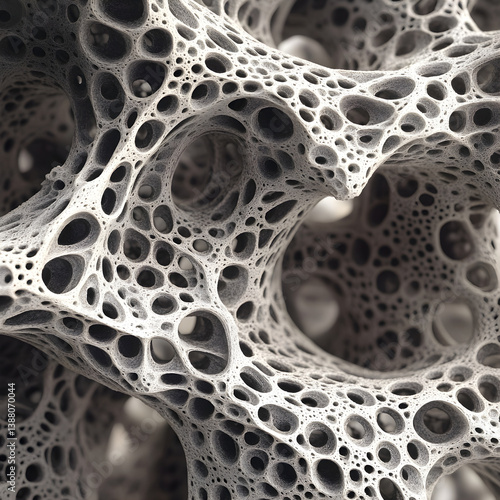 Intricate Lattice of Zeolite Crystal Highlighting Porous Structure and Molecular Sieving Capability
