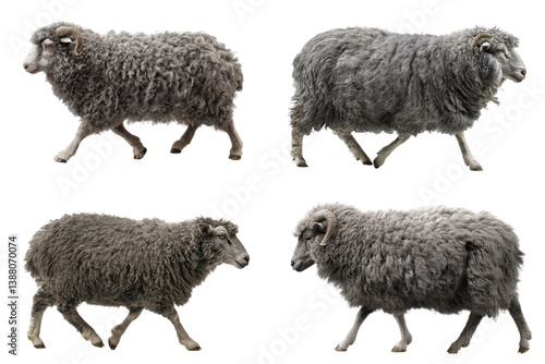 Wallpaper Mural Curly Gray Gotland Sheep Portrait Torontodigital.ca