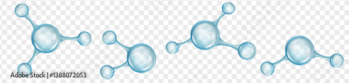Glass blue molecules model. Concept of pharmaceutical, medical, biochemical, beauty. Vector illustration. Eps 10