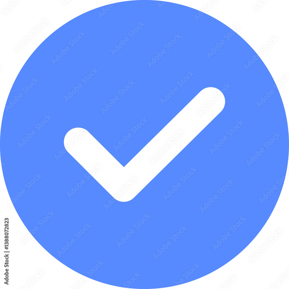 Blue check mark tick verification icon symbol Blue check mark tick verification icon symbol