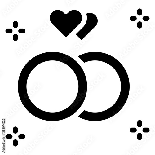 Wedding Rings line icon