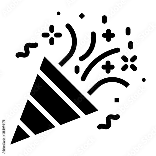 Confetti line icon
