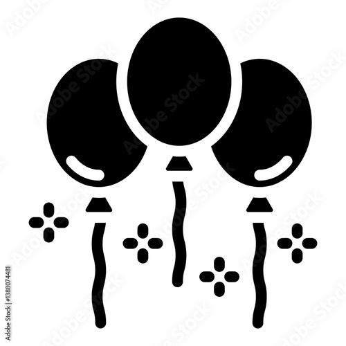 Balloon line icon