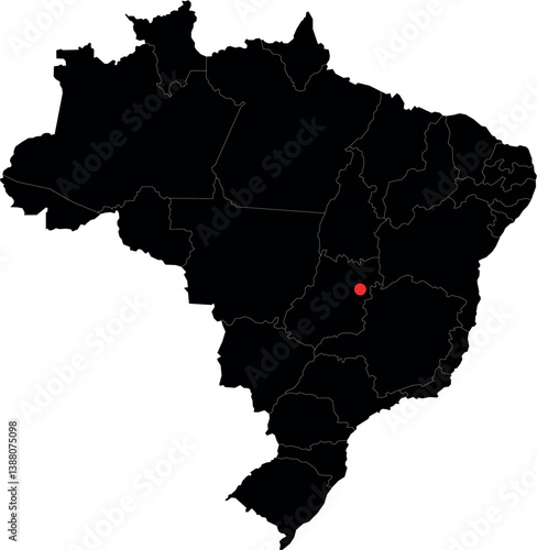 Capital Mark of Brazil on its Embedded Map