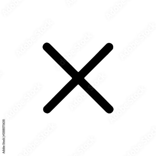 Close icon – minimalist X mark