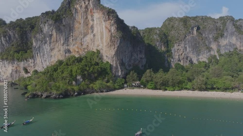beautiful crystal clear waters on Railay beach in Krabi, Thailand.