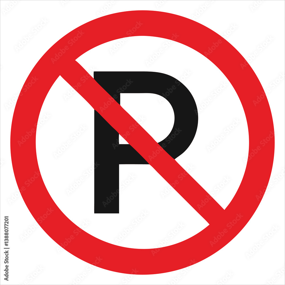 High Contrast No Parking Icon with Struck-Through P Inside Red Circle for Clear Traffic Signage
High Contrast No Parking Icon with Struck-Through P Inside Red Circle for Clear Traffic Signage