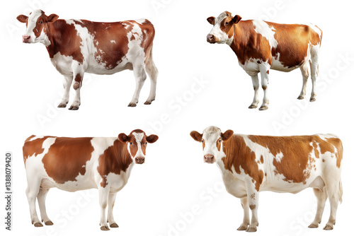Red and White Ayrshire Cow Portrait