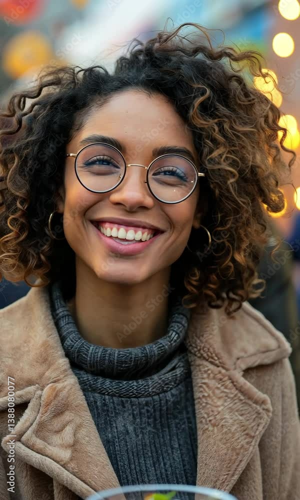 Smile and joy at a vibrant festival with delicious treats and a friendly atmosphere Smile and joy at a vibrant festival with delicious treats and a friendly atmosphere