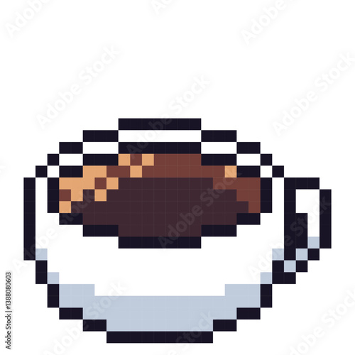 コーヒーのピクセルアート