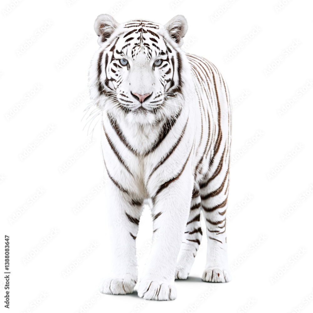 Fototapeta premium white tiger isolated on transparent background