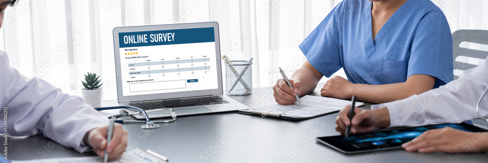 Online survey form for brisk digital information collection on the internet network