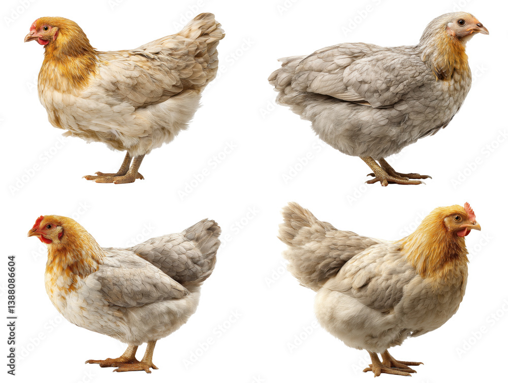 Fototapeta premium Cream Legbar Hen Portrait