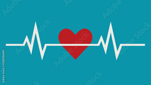 Heart Monitoring Line An EKG heart monitor line that spikes and dips dramatically representing the health risks associated with drug use.