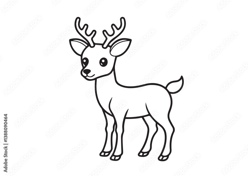 Cute Deer silhouette vector , Christmas baby deer vector , deer clip art vector Cute Deer silhouette vector , Christmas baby deer vector , deer clip art vector