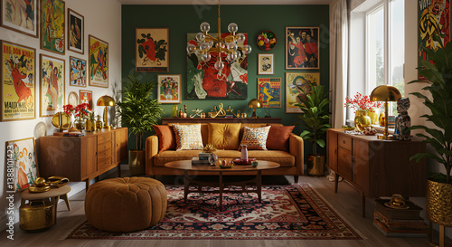Bohemian Studio Apartment Interior Design With Maximalist Style And Eclectic Decor