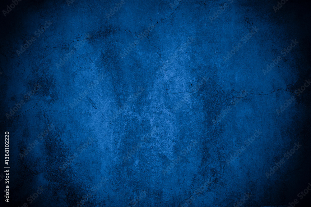 Old wall pattern texture cement blue dark abstract blue color design are light with black gradient background. Old wall pattern texture cement blue dark abstract blue color design are light with black gradient background.
