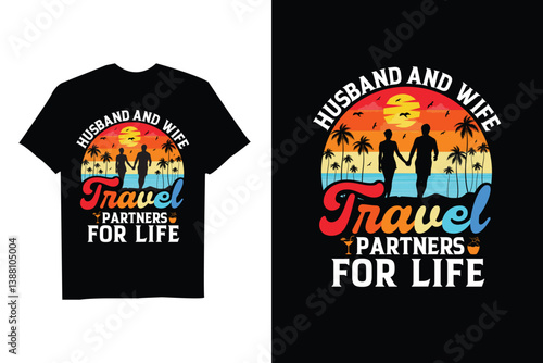Husband And Wife Travel Partners For Life T shirt