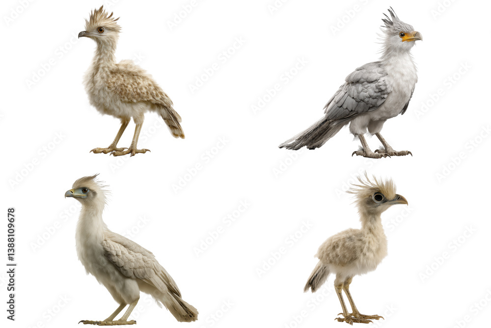 Fototapeta premium Juvenile Secretary Bird Portrait