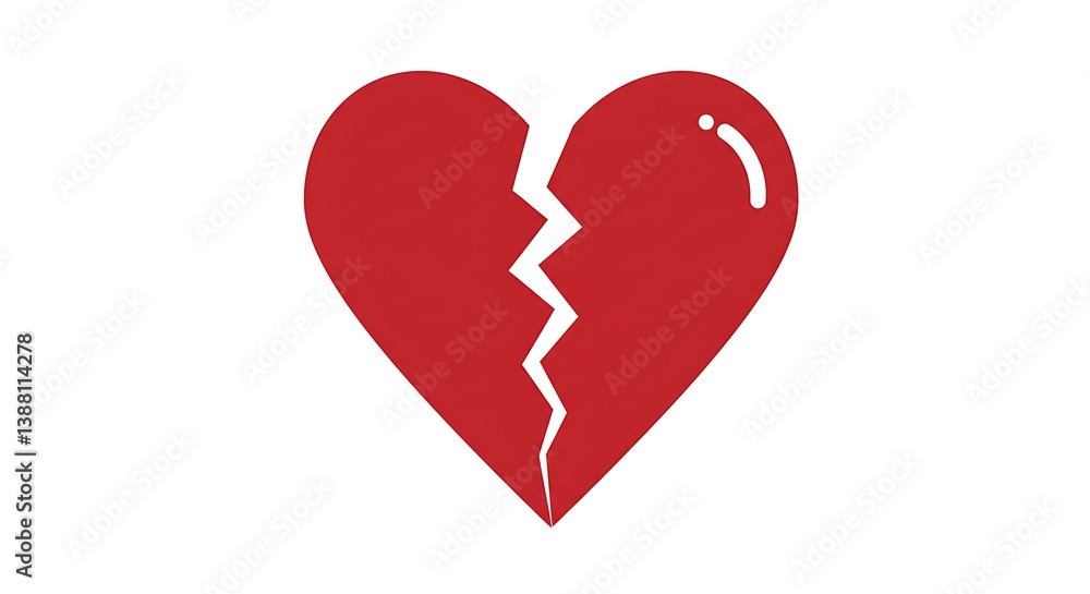 Shattered Heart: A Crimson Illustration of Loss AI Generated Shattered Heart: A Crimson Illustration of Loss AI Generated
