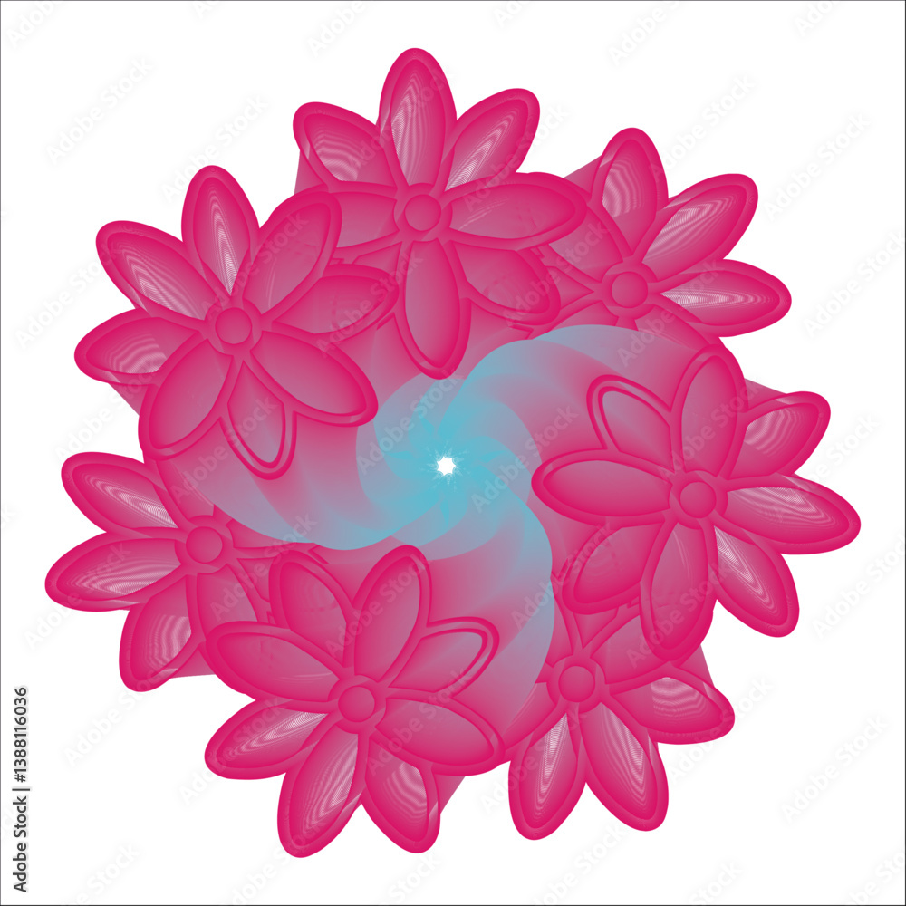 Fototapeta premium The crisp lines and smooth gradients suggest the design is created using vector graphics software, making it easily scalable without loss of quality.