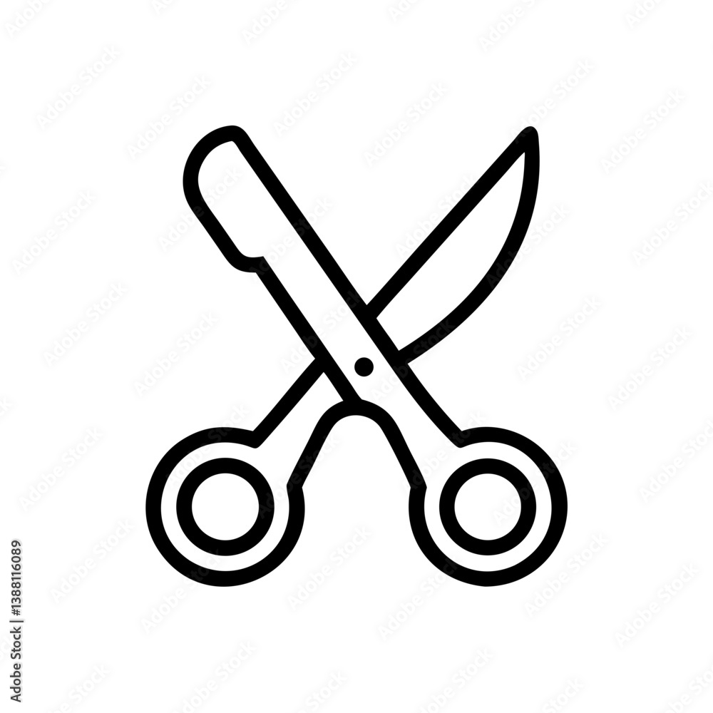 Scissors Icon for Creativity and Crafting Topics