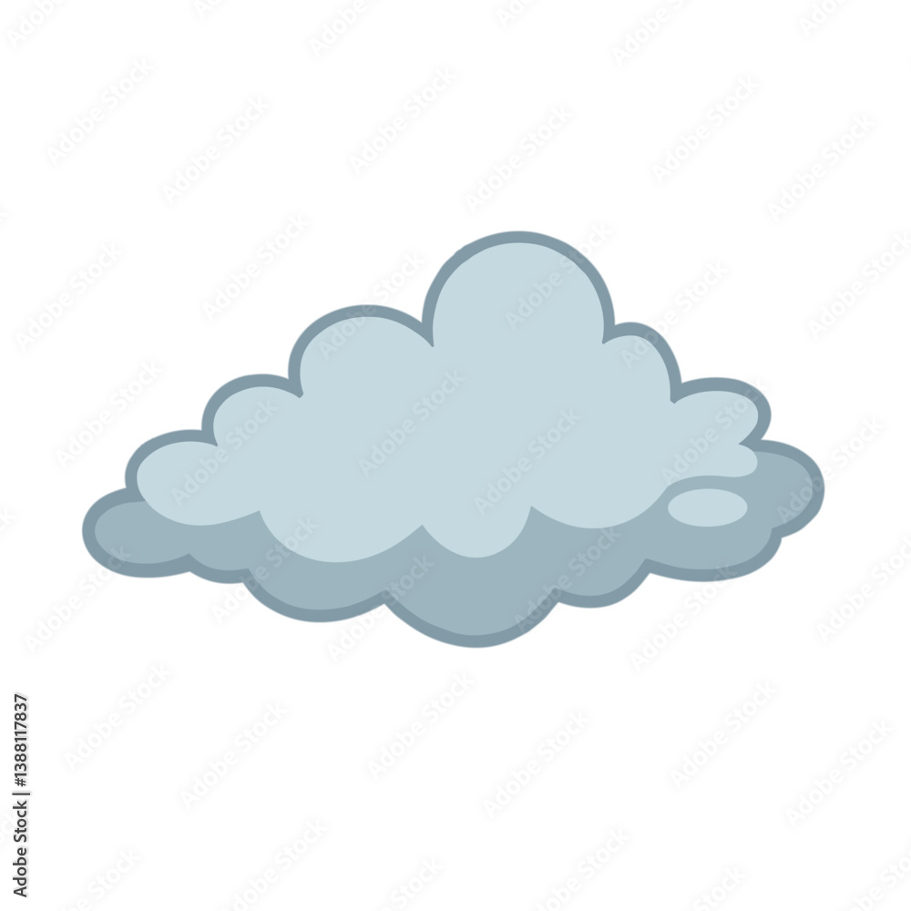 Cloud illustration in soft colors representing calmness Cloud illustration in soft colors representing calmness