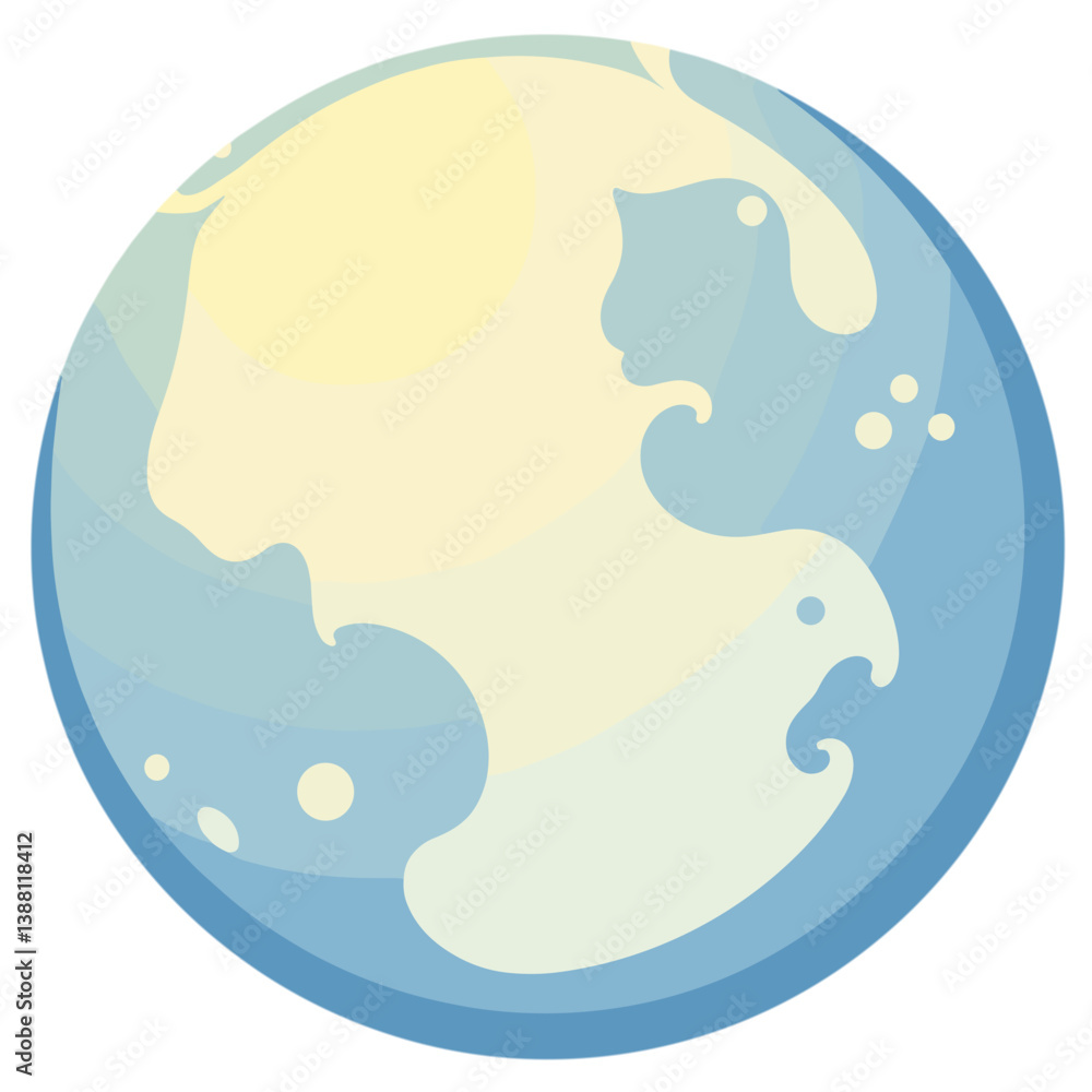 Abstract Earth Illustration with Soft Colors and Fluid Shapes Abstract Earth Illustration with Soft Colors and Fluid Shapes