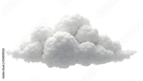 Real Cloud Shape Modeled in High Detail Digital