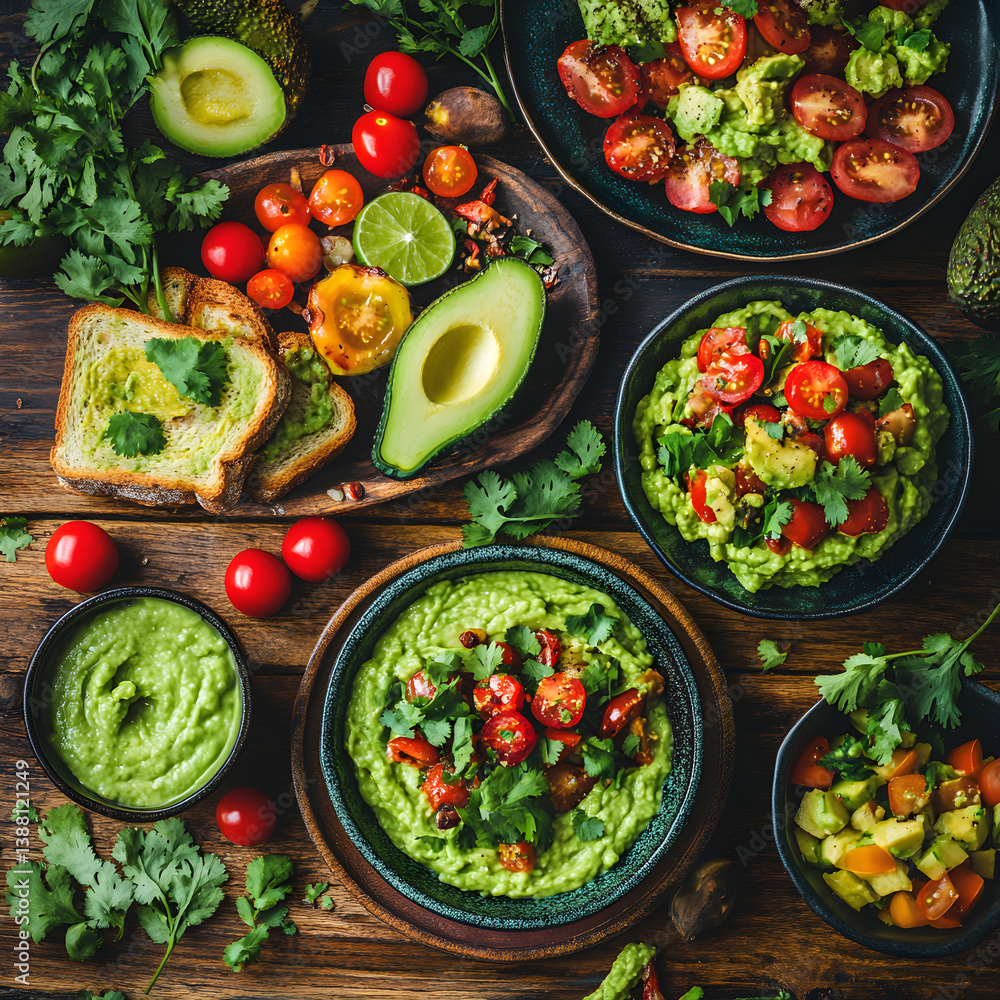 Delicious Avocado Recipes: Toast, Salad, Smoothie, and Guacamole Spread for Culinary Inspiration Delicious Avocado Recipes: Toast, Salad, Smoothie, and Guacamole Spread for Culinary Inspiration