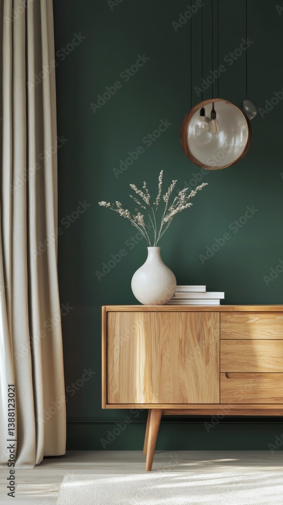 Modern Interior Design Featuring Minimalist Furniture and Natural Decor in a Sunlit Room