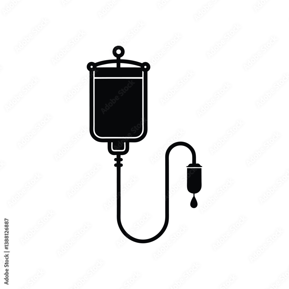 Fototapeta premium infusion pump silhouette art