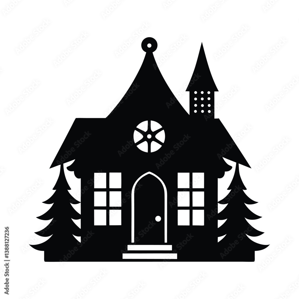 gingerbread house silhouette art gingerbread house silhouette art