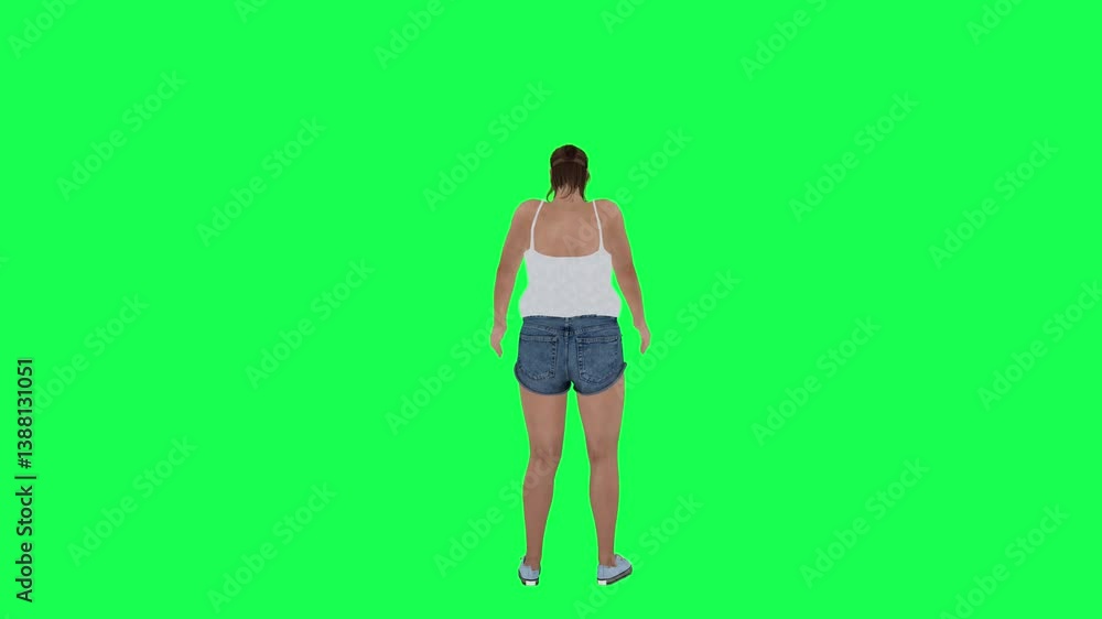 A seamless chroma key animation with A fat woman with a big with chroma key background, ideal for video projects and presentations. A seamless chroma key animation with A fat woman with a big with chroma key background, ideal for video projects and presentations.