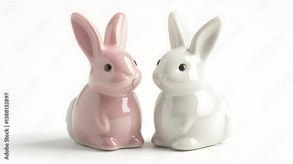 Fototapeta premium Easter Rabbit on White Background