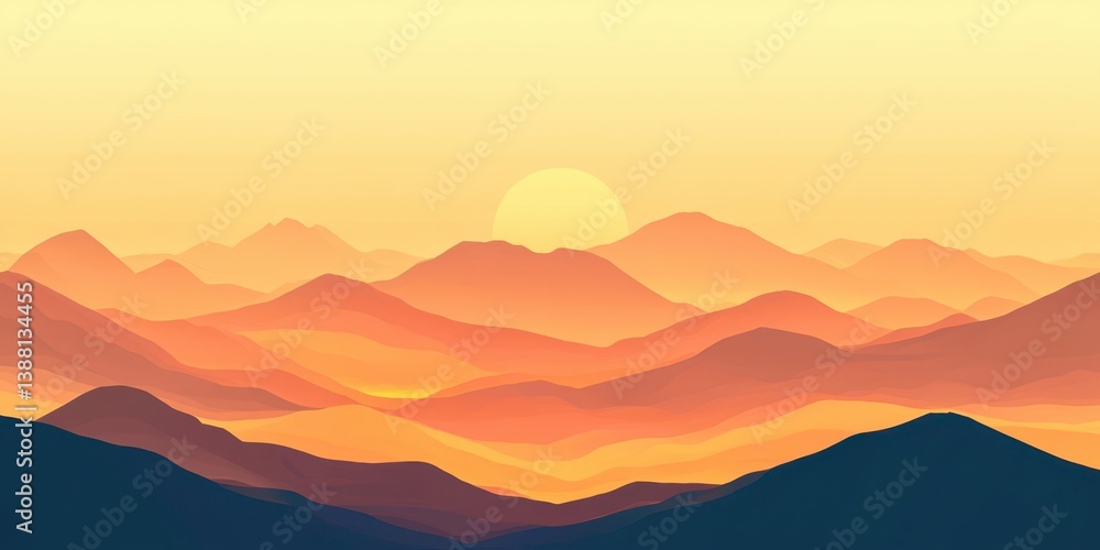 The mountains are covered in snow and the sun is setting behind them The mountains are covered in snow and the sun is setting behind them