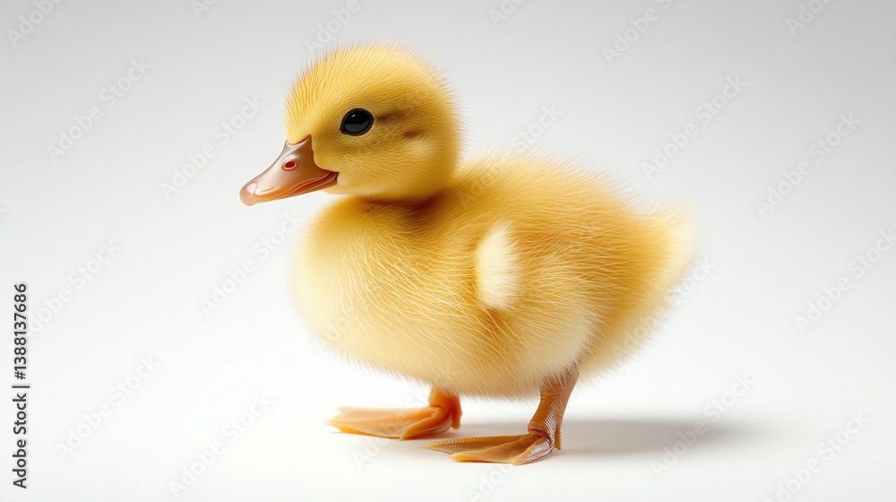 Cute and fluffy baby duckling standing. Cute and fluffy baby duckling standing.