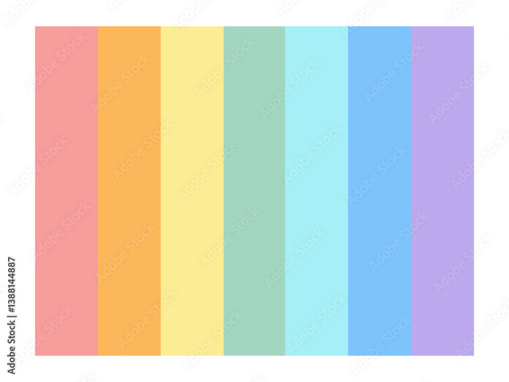 Fototapeta premium レインボーカラー 縦ストライプ 背景素材