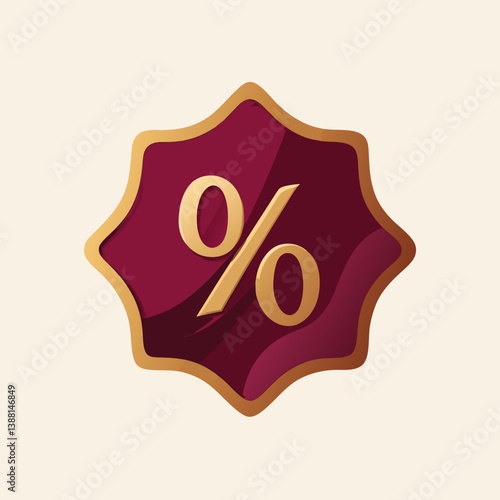 Percentage sign on a beige background, symbolizing numerical values or statistics.