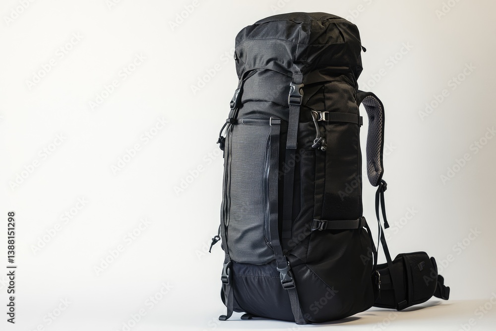 High-Capacity, Durable Black Hiking Backpack Ready for Adventure and Exploration High-Capacity, Durable Black Hiking Backpack Ready for Adventure and Exploration