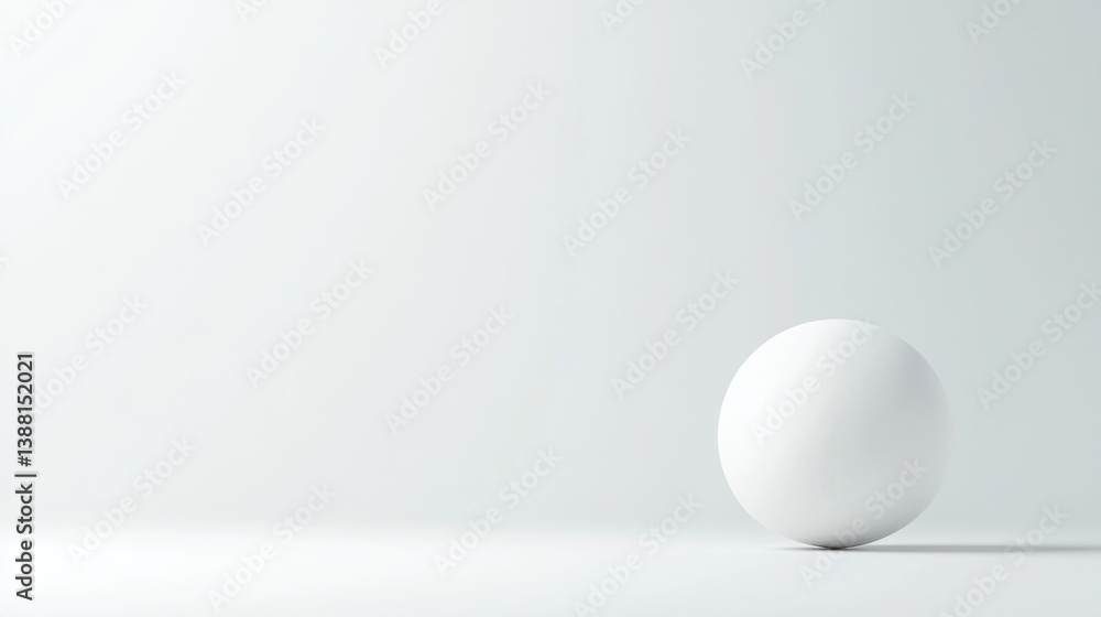 A single, smooth white sphere rests on a white surface. The image is minimalist, featuring soft lighting and a clean background. The style is simple and modern, creating a serene mood. Its high-res A single, smooth white sphere rests on a white surface. The image is minimalist, featuring soft lighting and a clean background. The style is simple and modern, creating a serene mood. Its high-res