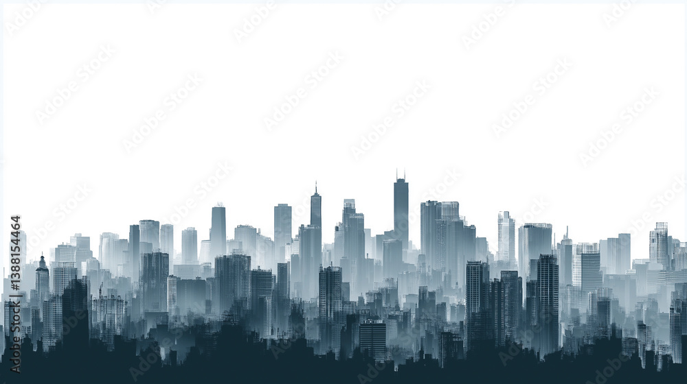 Fototapeta premium A dense city skyline