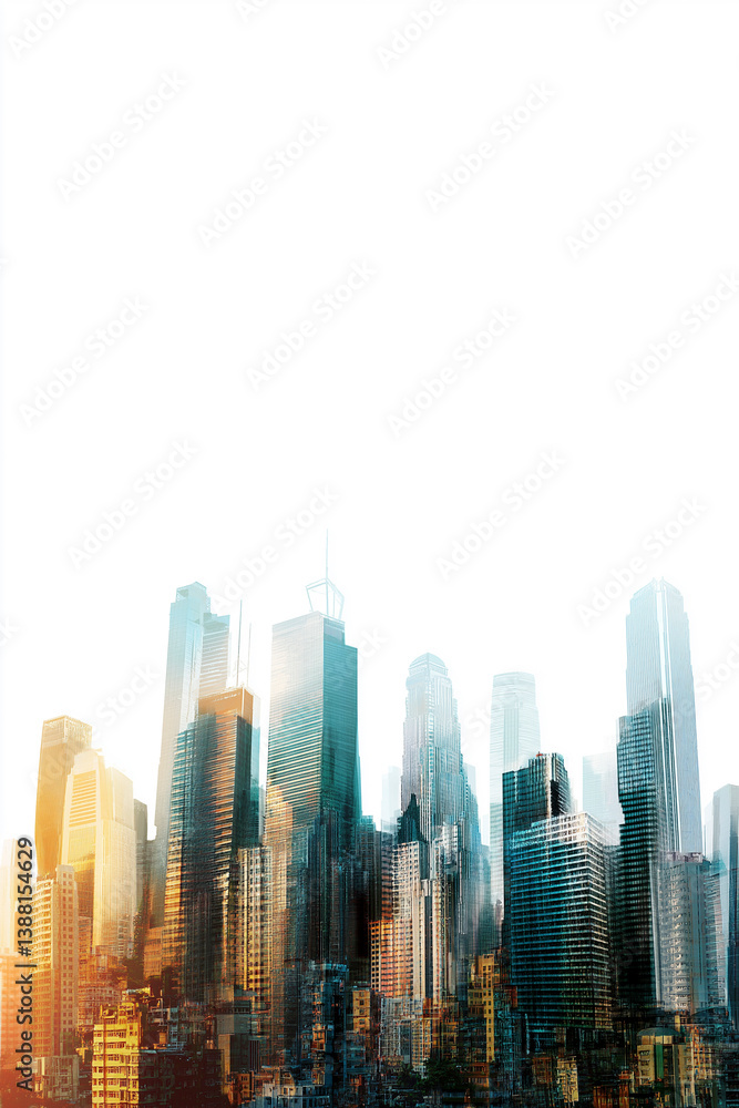 Fototapeta premium A dense city skyline