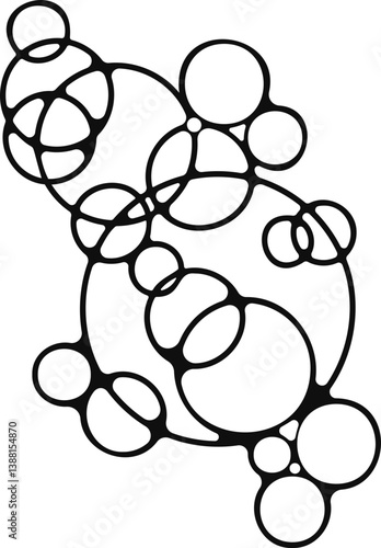 Multiple soap bubbles grouped together, forming a rounded abstract shape.
