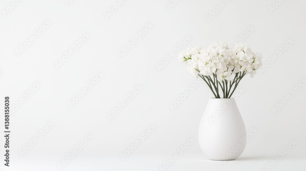 Fototapeta premium Simple white flowers in a vase (4)