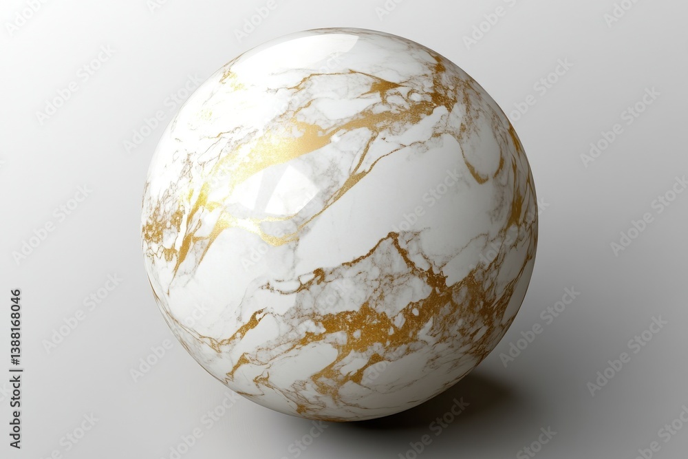 White and gold sphere with flowing marble veins and intricate golden lines, showcasing a luxurious and elegant design, isolated on transparent background White and gold sphere with flowing marble veins and intricate golden lines, showcasing a luxurious and elegant design, isolated on transparent background