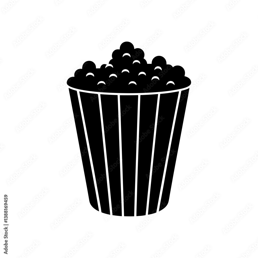 Popcorn Bucket Silhouette Popcorn Bucket Silhouette