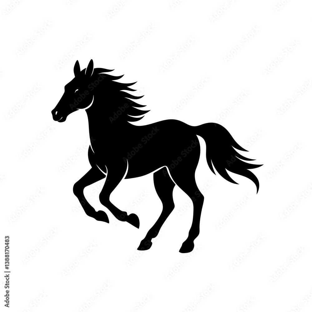 Horse Galloping Silhouette Two Horse Galloping Silhouette Two